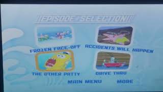 spongebob squarepants spongebob's frozen face off 2012 dvd menu walk-through