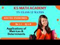 TN Class 12 Solved Exercises Chapter-1 Applications of Matrices & Determinants Ex.1.1 (Part-1)