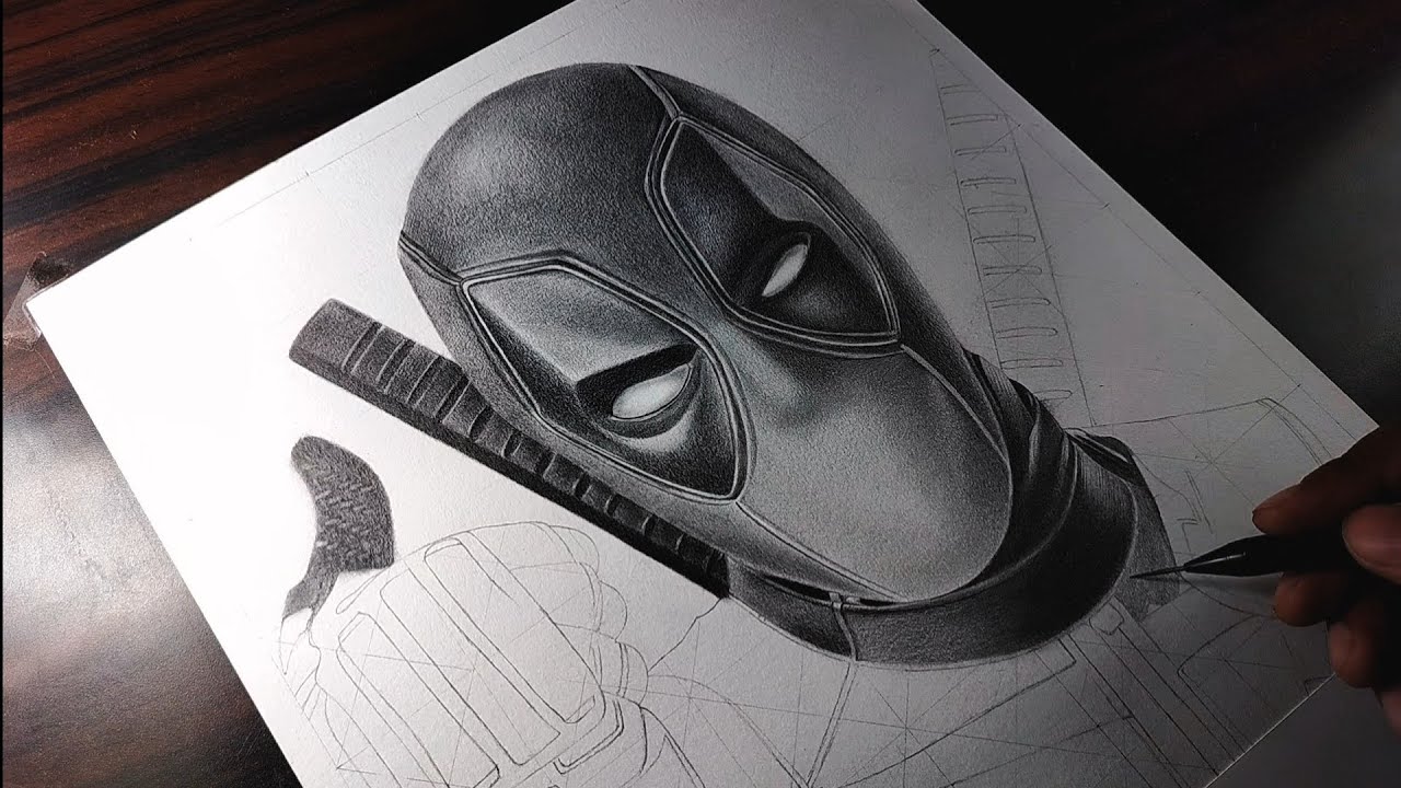 How to Draw Deadpool || hyper realistic sketch||Step by Step Tutorial ||Part-1||#drawing#how