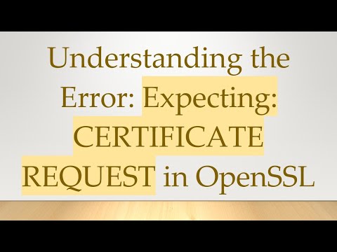 Understanding the Error:
