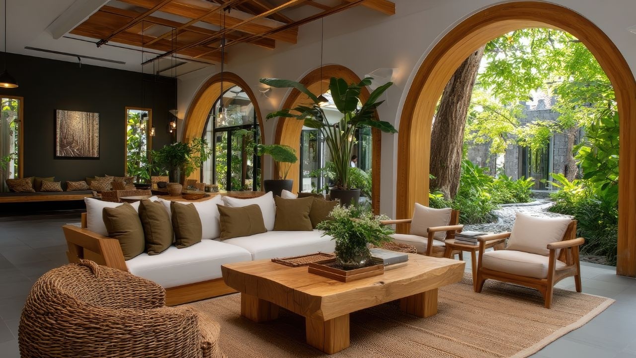 Дом мечты: сочетание тропического японского стиля с современными и винтажными элементами.