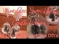 Wine Glass Snow Globe Candle Holders ♥ 12 Days of Christmas DIYs - DAY FIVE