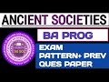 History Ancient Societies BA PROG DU SOL 1st Semester exam pattern previous year paper 
