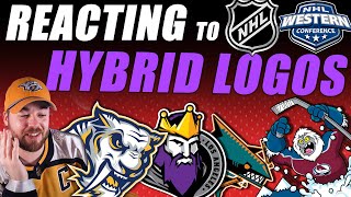 Reacting to NHL Hybrid Logos! WOW! (West)