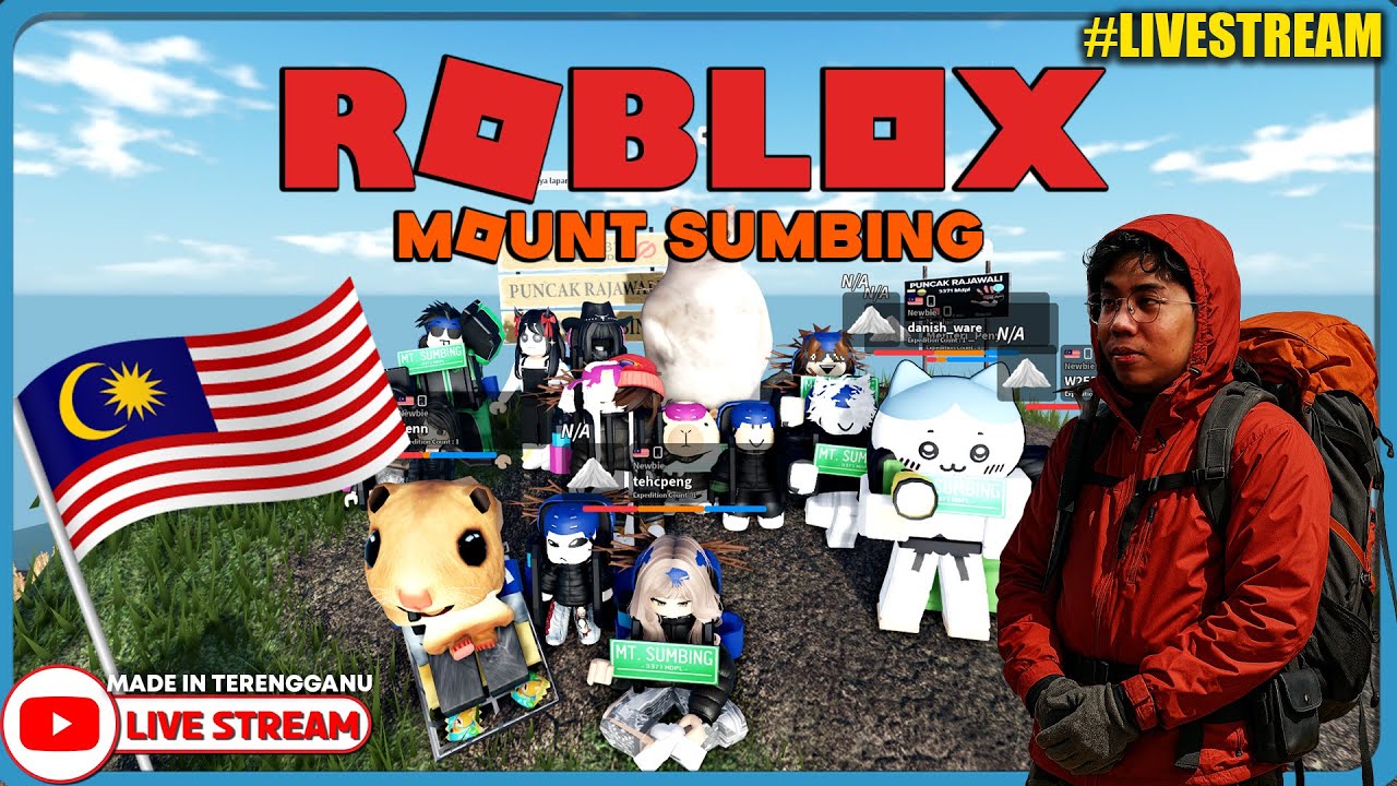 *JOM!* PENDAKIAN KE GUNUNG SUMBING *BERJAYA!* ||🔴 Review FanArt + ROBLOX (Malaysia) #Livestream