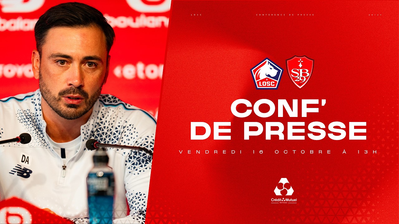 Suivez la confรฉrence de presse avant LOSC-SB29 avec le CMNE ๐บ