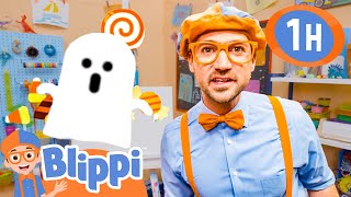 How To Draw A Halloween Ghost | Blippi Halloween | Moonbug Halloween for Kids