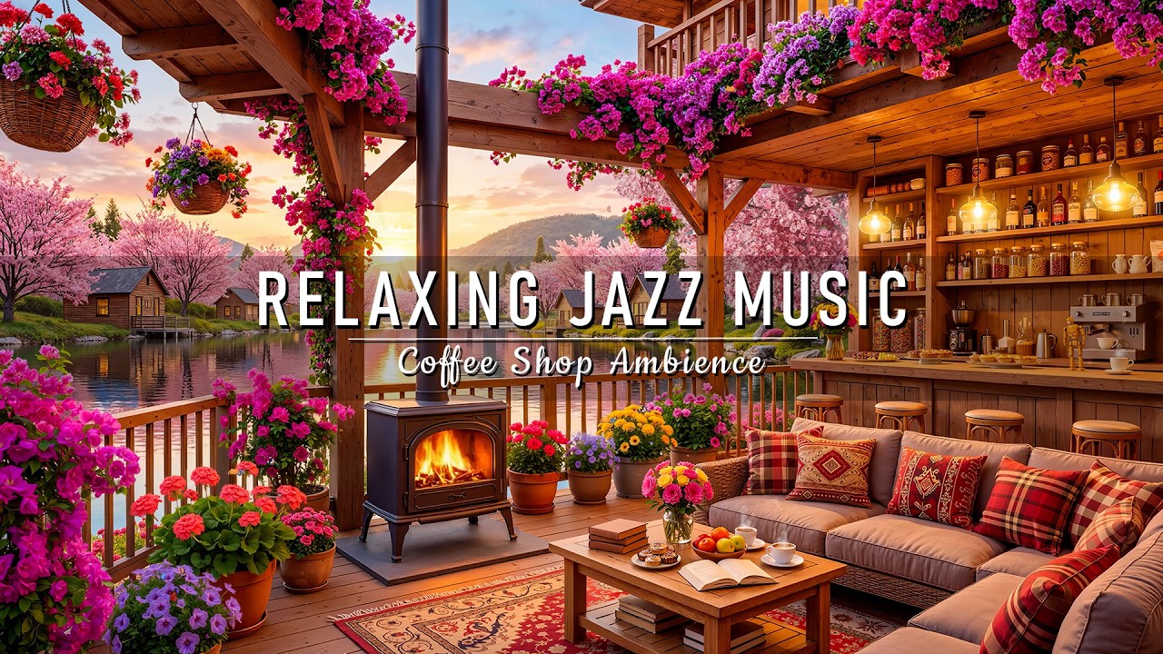 4K Cozy Coffee Shop Space with Smooth Piano Jazz Music for Relaxing ...