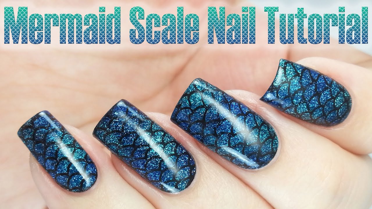 Mermaid Fish Scale Nail Art Tutorial - wide 2