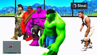 SHINCHAN Stealing EVERY GOD HULK SUIT In GTA5 ll ShivGam Gaming