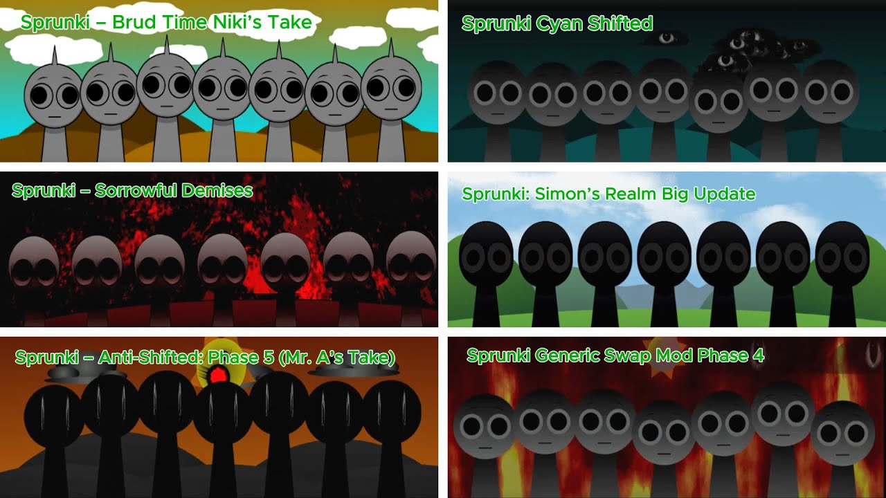 Mix all together Sprunki – Brud Time Niki’s Take vs Sprunki Cyan Shifted vs Sprunki – Sorrowfu...P10