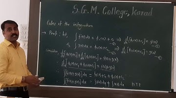 Rules of indefinite Integration & examples