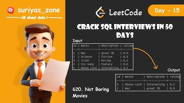 15) 620.Not Boring Movies | SQL Interview Question | Data Engineer | Analyst | Interview Questions