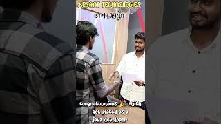 Java Developer Success | Ajith #bengaluru #trending #besanttech #viral #java #success #thalapathy