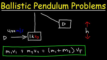 Ballistic Pendulum Physics Problems - Conservation of Momentum & Energy - Inelastic Collisions