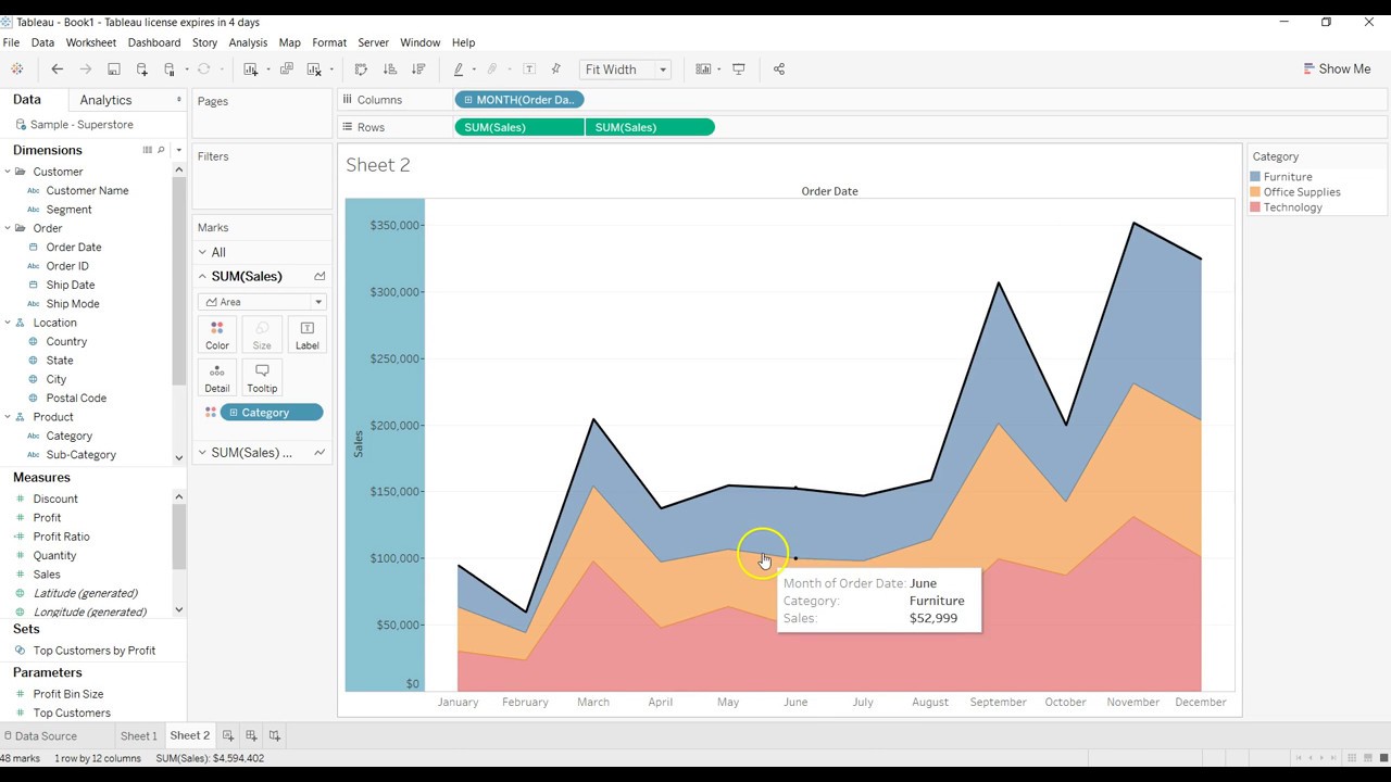 Overlay Charts In Tableau