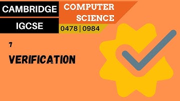 84. CAMBRIDGE IGCSE (0478-0984) 7 Verification