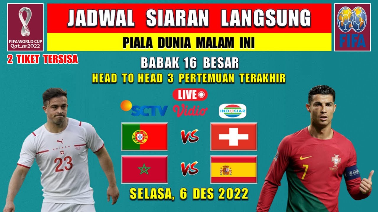 Jadwal Siaran Langsung Piala Dunia Malam Ini Selasa 6 Des 2022 Head