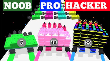 NOOB VS PRO VS HACKER IN Toy Rumble 3D - Number Shooter Games (Freeplay)