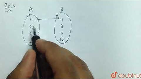 Let `A={1, 2, 3, 4} and B={4, 8, 9, 10}`. A function `fA to B` given by | Class 10 Maths | Doubtnut