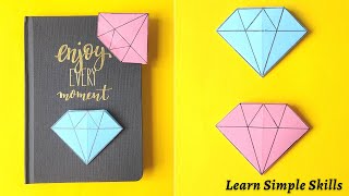 Origami Diamond Bookmark | Origami Bookmark | Origami Diamond
