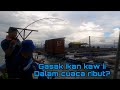 Vlog Ke-20 Gasak Ikan Kaw ii Dalam Cuaca Ribut Agin+alun padu??? Sangkar sungai udang