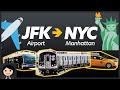 JFK to Manhattan 2023 → Taxi, Subway, AirTrain, Bus, LIRR, Uber, Lyft