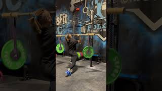 Earthquake Bar Split Stance Strict Press
