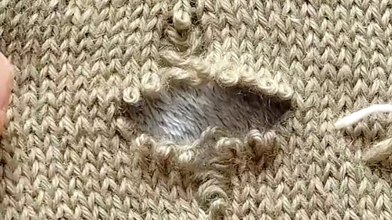 Simplest Way to Repair a Hole in a Knitted Sweater at Home - YouTube