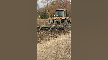 CAT Challenger pulling 714 John Deere. Chisel plowing soybean stubble. SOUND ONLY. #farmequipment