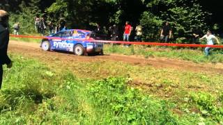 Michal Solowow crash in WRC Poland 2014 (SS Kapciamiestis)