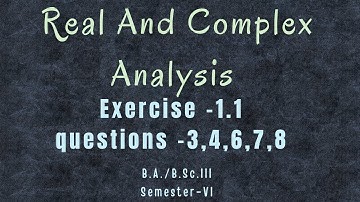 Jacobins Unit 1 Real And Complex Analysis Math | for B.Sc 3rd year 6th semester || exercise 1.1|kuk