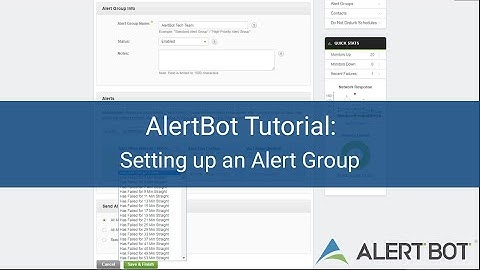 AlertBot Tutorial: Setting up an Alert Group