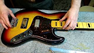 видео: Установка бриджа на бас-гитару картинка: Установка бриджа на бас-гитару