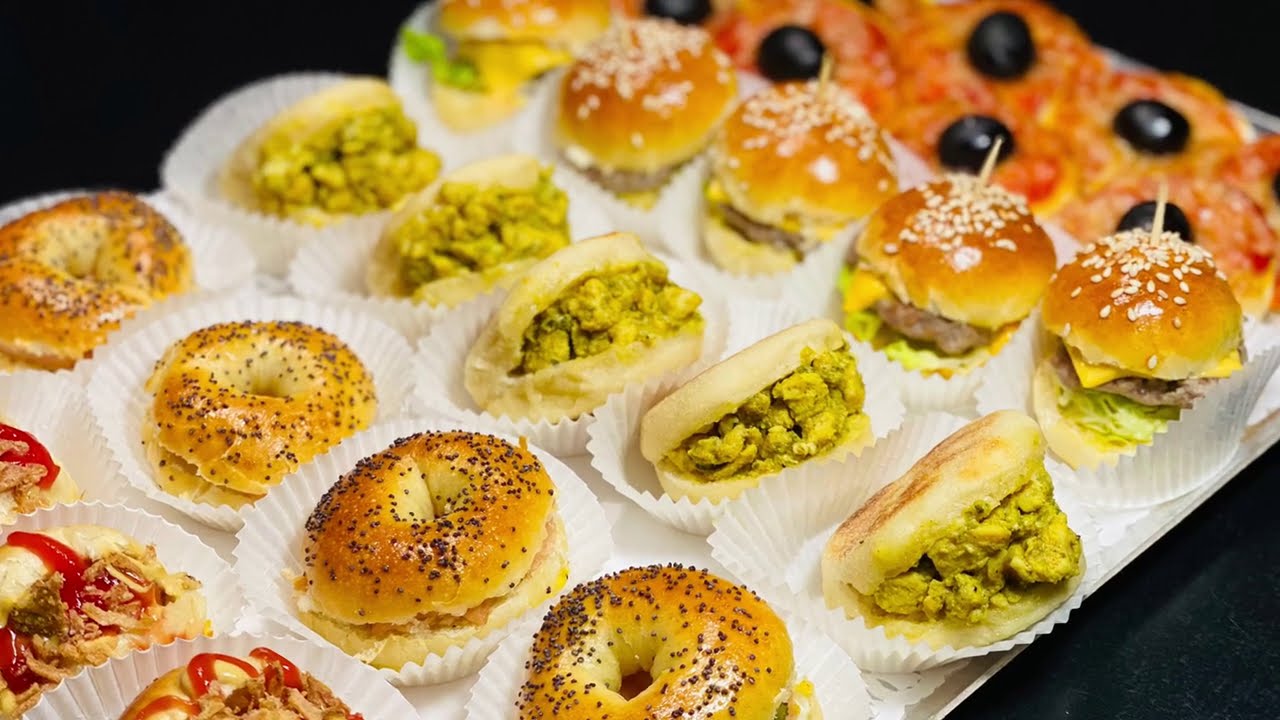 RECETTE SPÉCIALE FÊTES DE FIN D'ANNÉE💥 5 APÉRITIFS SALÉS AVEC UNE SEULE ET MÊME PÂTE🥙🌭🍔🥯🍕