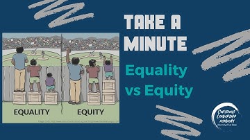 Take a Minute - Equality Vs Equity