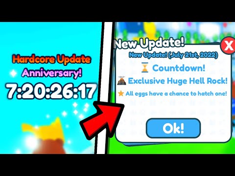 ? NEW HARDCORE UPDATE COUNTDOWN IS HERE! + Limited Time HUGE HELL ROCK! (Pet Simulator X)