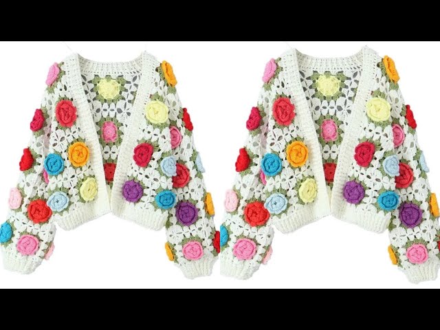 Treat ürself Rose flower motif cardigan treat urself Rose flower motif cardigan(Rose Gold Paper