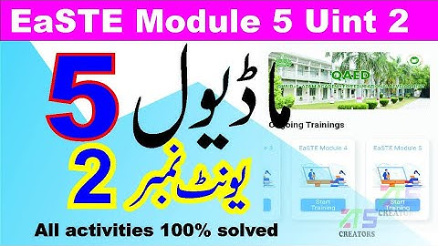 EaSTE module 5 unit 2