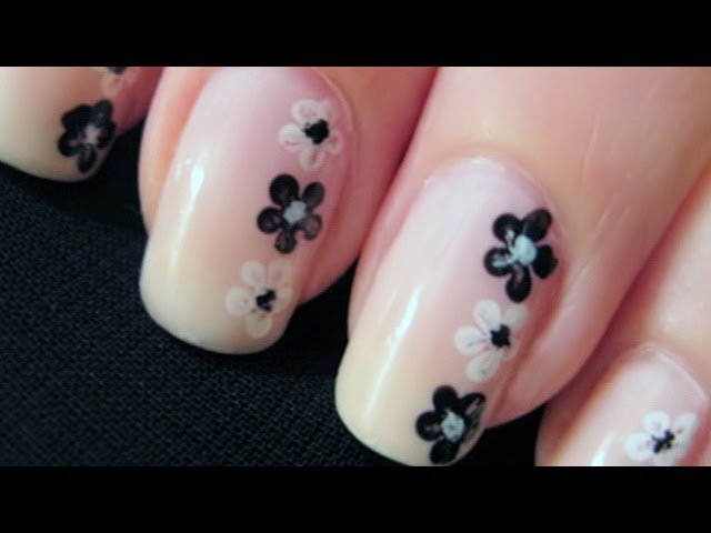 Simple Flower Nail Art, CutePolish