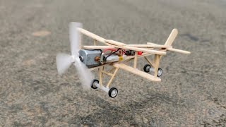 How to make a Biplane using a popsicle stick - ice cream stick Aeroplane