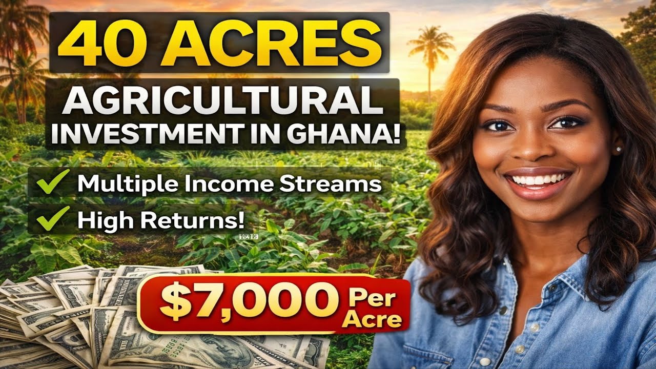 40 акров земли в Гане по цене 7000 долларов за акр — реальная сельскохозяйственная инвестиция, ко...