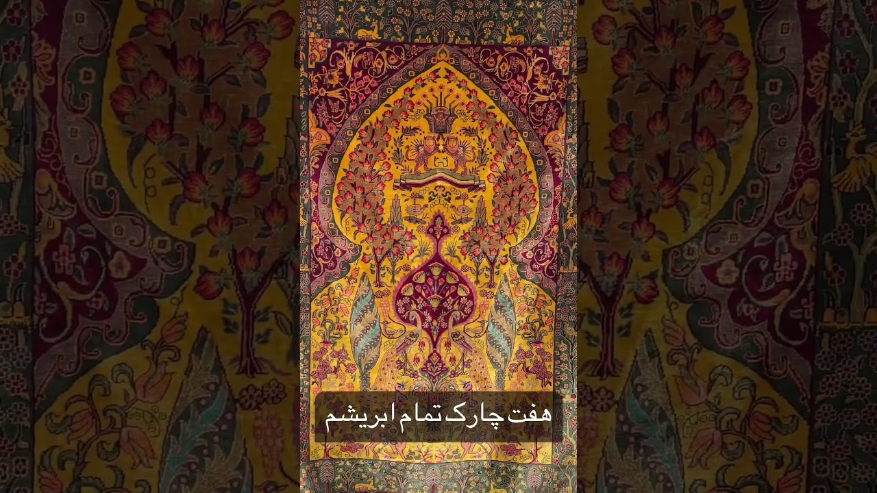 Two sides silk rug, natural dyeing 