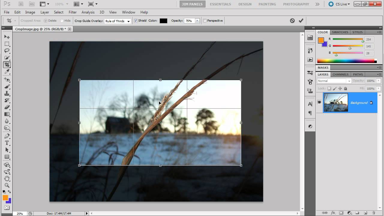 023 Photoshop CS5 Crop Tool