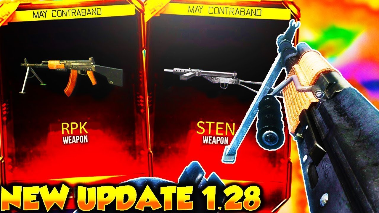NEW UPDATE 1.28 IN BO3! NEW DLC WEAPONS "RPK" & "STEN" COMING SOON! (DLC WEAPONS)