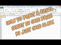 How to print a excel sheet in one page