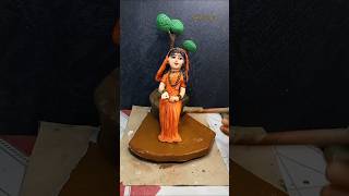 Diy Sita Mata murti full process idol making with clay 🙏#shorts