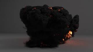 Explosion. First test with Phoenix FP and Vray