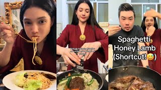Atikah Suhaime Teman Suami Masak Spaghetti Honey Lamb \