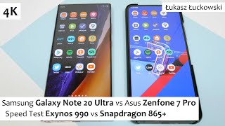 Samsung Galaxy Note 20 Ultra vs Asus Zenfone 7 Pro ❗❗❗ | Speed Test | Exynos 990 vs Snapdragon 865+